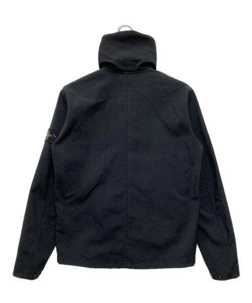 STONE ISLAND（ストーンアイランド）STONE ISLAND (ストーンアイランド) ソフトシェルジップアップジャケット ブラック サイズ:Mの古着・服飾アイテム