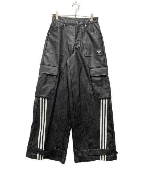 adidas（アディダス）adidas (アディダス) Adilenium シーズン 3 ビンテージ フェイクレザーパンツ ブラック サイズ:26 未使用品の古着・服飾アイテム