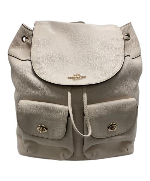 COACH（コーチ）COACH (コーチ) レザーリュック ホワイト 未使用品の古着・服飾アイテム