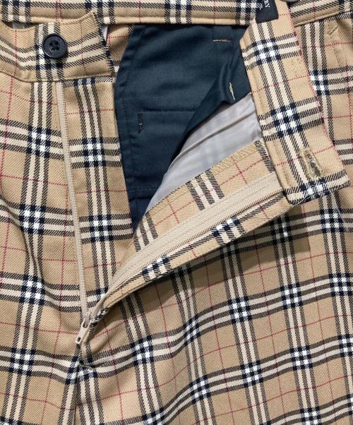 BURBERRY BLACK LABEL（バーバリーブラックレーベル）BURBERRY BLACK LABEL (バーバリーブラックレーベル) ノバチェックパンツ ブラウン サイズ:82 未使用品の古着・服飾アイテム