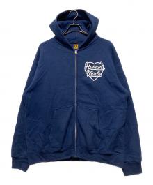 HUMAN MADE（ヒューマンメイド）の古着「22FW / Heart Zip-Up Sweat Hoodie / ハートプリントジップパーカー」｜ネイビー