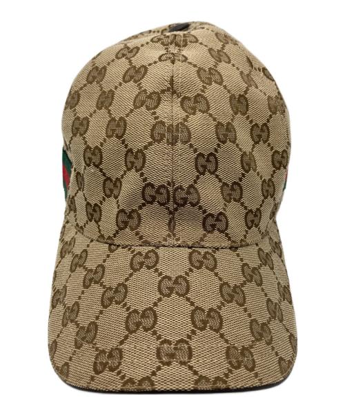 GUCCI（グッチ）GUCCI (グッチ) オリジナルGGキャンバスベースボールキャップ ベージュの古着・服飾アイテム