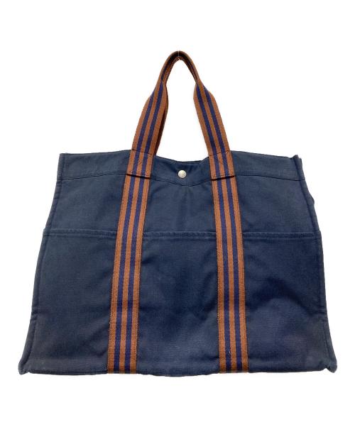HERMES（エルメス）HERMES (エルメス) キャンバストートバッグ ネイビー サイズ:OneSizeの古着・服飾アイテム