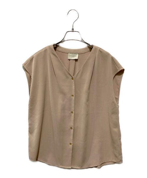 UNITED ARROWS TOKYO（ユナイテッドアローズトウキョウ）UNITED ARROWS TOKYO (ユナイテッドアローズトウキョウ) メタルボタン フレンチスリーブ ブラウス ベージュ サイズ:OneSizeの古着・服飾アイテム