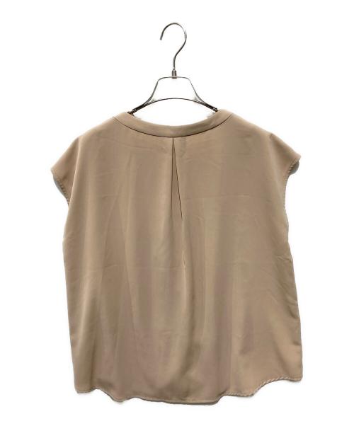 UNITED ARROWS TOKYO（ユナイテッドアローズトウキョウ）UNITED ARROWS TOKYO (ユナイテッドアローズトウキョウ) メタルボタン フレンチスリーブ ブラウス ベージュ サイズ:OneSizeの古着・服飾アイテム