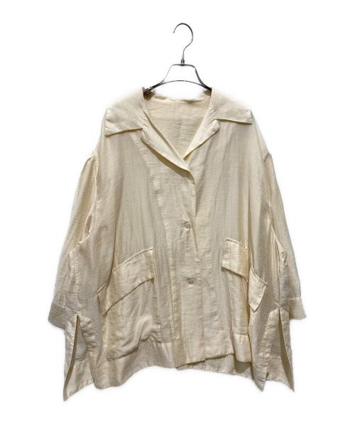 Adam et Rope（アダム エ ロペ）Adam et Rope (アダム エ ロペ) セルロースリネンオーバーシャツ ベージュ サイズ:FREEの古着・服飾アイテム