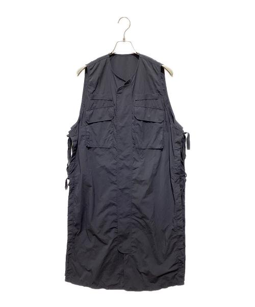 BEAMS BOY（ビームスボーイ）BEAMS BOY (ビームスボーイ) ミリタリー サイドリボン ノースリーブ ワンピース ネイビー サイズ:FREEの古着・服飾アイテム