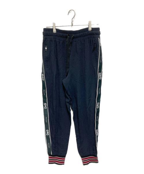 DOLCE & GABBANA（ドルチェ＆ガッバーナ）DOLCE & GABBANA (ドルチェ＆ガッバーナ) サイドテープロゴトラックパンツ ブラック サイズ:50の古着・服飾アイテム
