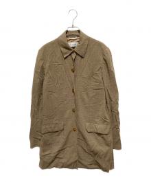 MaxMara（マックスマーラ）の古着「ウールチェックコート」｜ブラウン