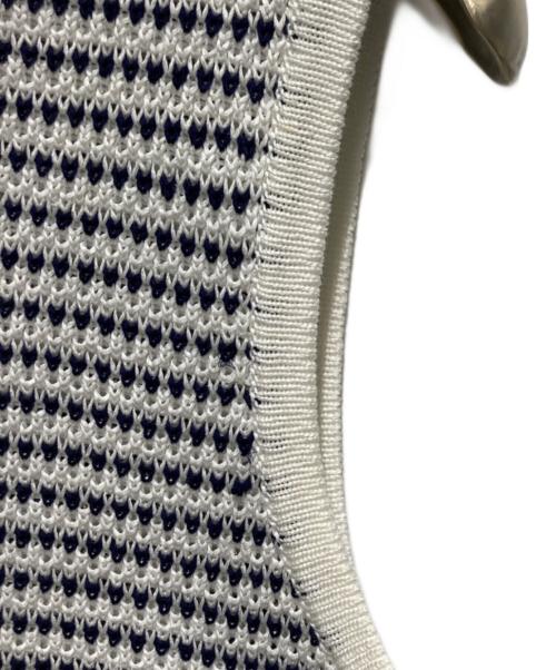 MACKINTOSH LONDON（マッキントッシュ ロンドン）MACKINTOSH LONDON (マッキントッシュ ロンドン) ノースリーブワンピース ホワイト×ブルー サイズ:46の古着・服飾アイテム