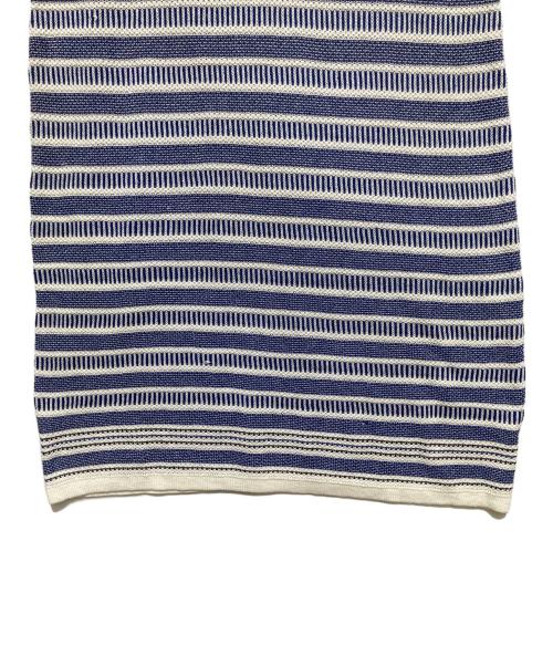 MACKINTOSH LONDON（マッキントッシュ ロンドン）MACKINTOSH LONDON (マッキントッシュ ロンドン) ノースリーブワンピース ホワイト×ブルー サイズ:46の古着・服飾アイテム