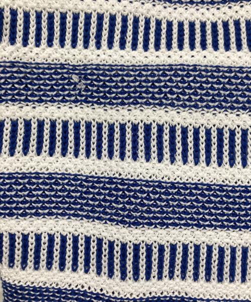 MACKINTOSH LONDON（マッキントッシュ ロンドン）MACKINTOSH LONDON (マッキントッシュ ロンドン) ノースリーブワンピース ホワイト×ブルー サイズ:46の古着・服飾アイテム