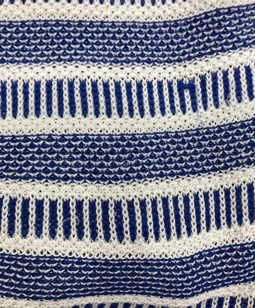 MACKINTOSH LONDON（マッキントッシュ ロンドン）MACKINTOSH LONDON (マッキントッシュ ロンドン) ノースリーブワンピース ホワイト×ブルー サイズ:46の古着・服飾アイテム