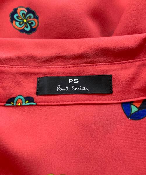 PS Paul Smith（ＰＳポールスミス）PS Paul Smith (ＰＳポールスミス) 総柄比翼シャツワンピース レッド サイズ:44の古着・服飾アイテム