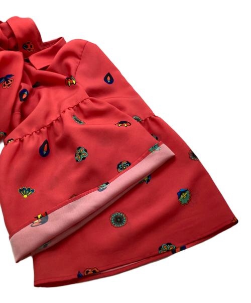 PS Paul Smith（ＰＳポールスミス）PS Paul Smith (ＰＳポールスミス) 総柄比翼シャツワンピース レッド サイズ:44の古着・服飾アイテム