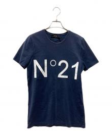 N°21（ヌメロヴェントゥーノ）の古着「ロゴプリントTシャツ」｜ネイビー