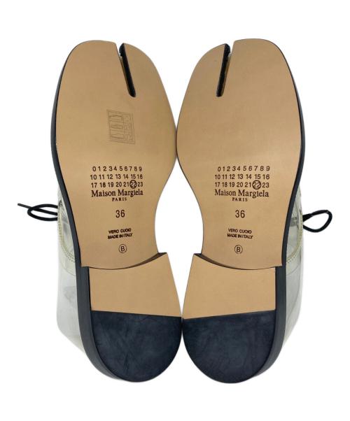 Maison Margiela（メゾンマルジェラ）Maison Margiela (メゾンマルジェラ) Tabi transparent PVC lace-up shoes / レースアップシューズ ブラック サイズ:23㎝ / 36の古着・服飾アイテム