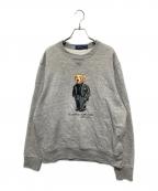 POLO RALPH LAURENポロ・ラルフローレン）の古着「SUIT BEAR BEAR FLEECE SWEATSHIRT」｜グレー