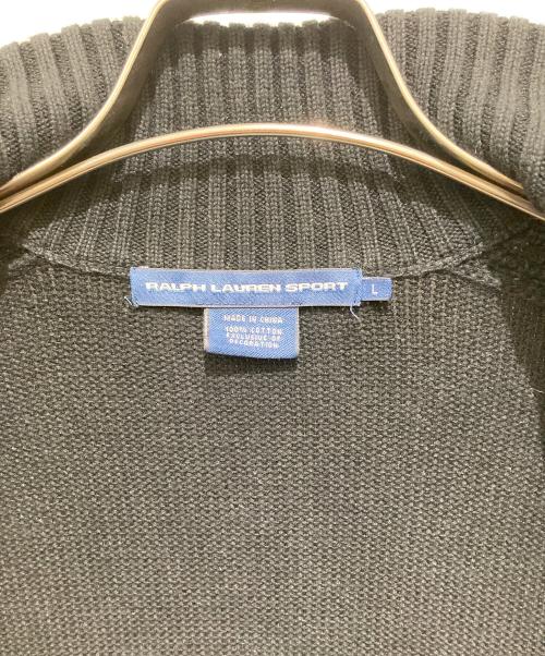 RALPH LAUREN SPORT（ラルフローレン スポーツ）RALPH LAUREN SPORT (ラルフローレン スポーツ) ポニー刺繍ドライバーズニット ブラック サイズ:Lの古着・服飾アイテム