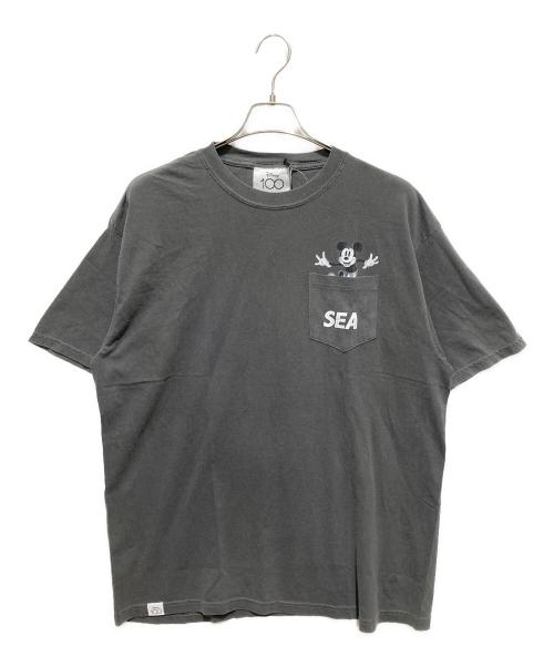 WIND AND SEA（ウィンダンシー）WIND AND SEA (ウィンダンシー) Disney (ディズニー) コラボミッキープリントTシャツ /WDS-C-DSN-23-Q4-02 グレー サイズ:XLの古着・服飾アイテム