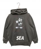 WIND AND SEA×DISNEYウィンダンシー×ディズニー）の古着「コラボミッキープリントパーカー」｜グレー