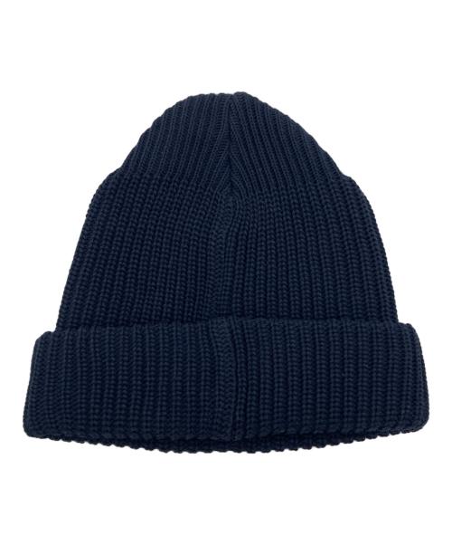 WTAPS（ダブルタップス）WTAPS (ダブルタップス) ロゴ刺繍ニットキャップ ネイビー サイズ:X00の古着・服飾アイテム