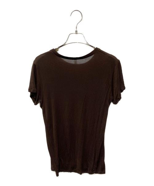 BASERANGE（ベースレンジ）BASERANGE (ベースレンジ) バンブードレープカットソー ブラウン サイズ:ｘｓの古着・服飾アイテム