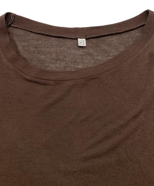 BASERANGE（ベースレンジ）BASERANGE (ベースレンジ) バンブードレープカットソー ブラウン サイズ:ｘｓの古着・服飾アイテム