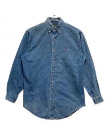 POLO COUNTRY（ポロカントリー）の古着「ポニー刺繍デニムBDシャツ」｜インディゴ