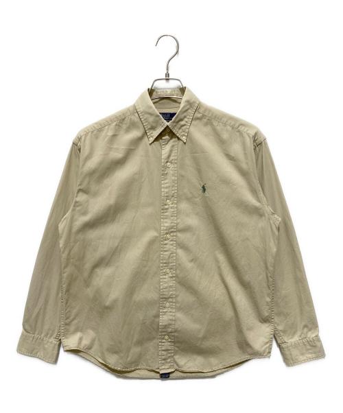 POLO RALPH LAUREN（ポロ・ラルフローレン）POLO RALPH LAUREN (ポロ・ラルフローレン) ポニー刺繍チノ半袖シャツ ベージュ サイズ:Lの古着・服飾アイテム