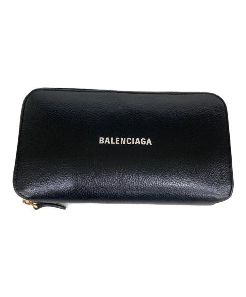 BALENCIAGA（バレンシアガ）BALENCIAGA (バレンシアガ) ラウンドジップウォレット ブラックの古着・服飾アイテム