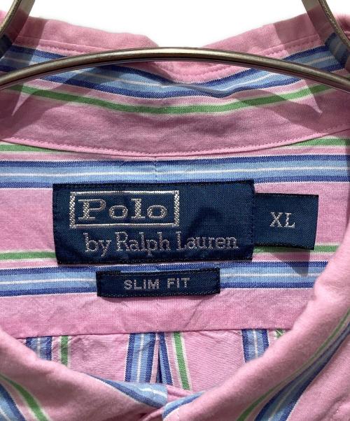 RALPH LAUREN（ラルフローレン）RALPH LAUREN (ラルフローレン) ポニー刺繍 ストライプシャツ ピンク サイズ:XLの古着・服飾アイテム
