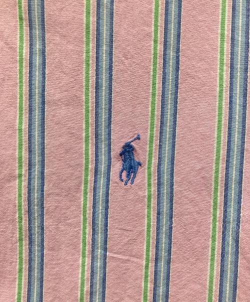 RALPH LAUREN（ラルフローレン）RALPH LAUREN (ラルフローレン) ポニー刺繍 ストライプシャツ ピンク サイズ:XLの古着・服飾アイテム