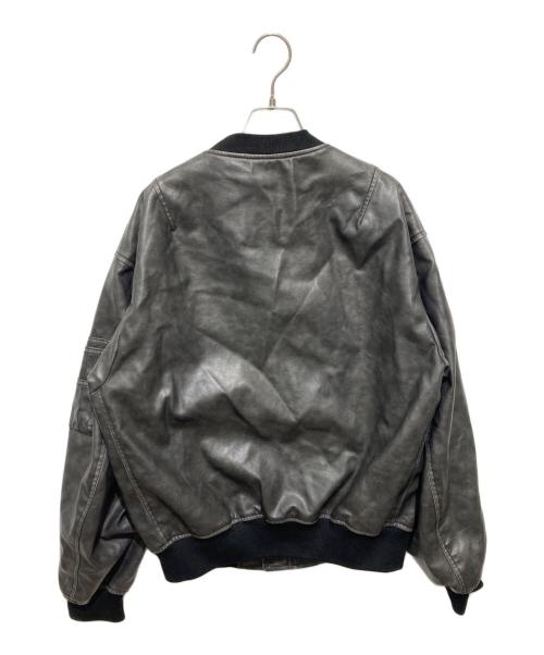 MONKEY TIME（モンキータイム）MONKEY TIME (モンキータイム) レザーライクボンバージャケット グレー サイズ:Mの古着・服飾アイテム