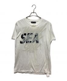 WIND AND SEA（ウィンダンシー）の古着「スプレーデザインプリントTシャツ」｜ベージュ