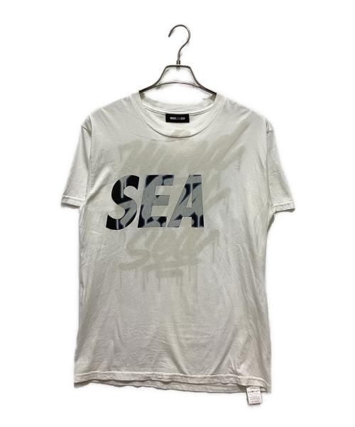 WIND AND SEA（ウィンダンシー）WIND AND SEA (ウィンダンシー) スプレーデザインプリントTシャツ ベージュ サイズ:Lの古着・服飾アイテム
