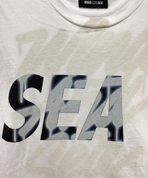WIND AND SEA（ウィンダンシー）WIND AND SEA (ウィンダンシー) スプレーデザインプリントTシャツ ベージュ サイズ:Lの古着・服飾アイテム
