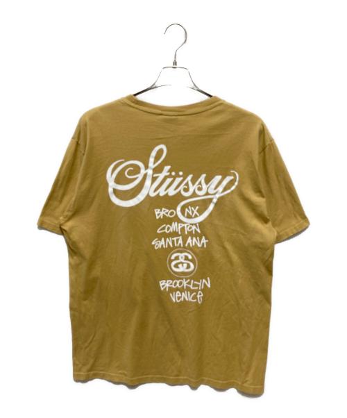 stussy（ステューシー）stussy (ステューシー) DOVER STREET MARKET (ドーバー ストリート マーケット) プリントTシャツ ブラウン サイズ:Lの古着・服飾アイテム