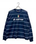 LOTTOロット）の古着「BORDER LONG-SLEEVE GAME SHIRTS / ゲームシャツ」｜ネイビー