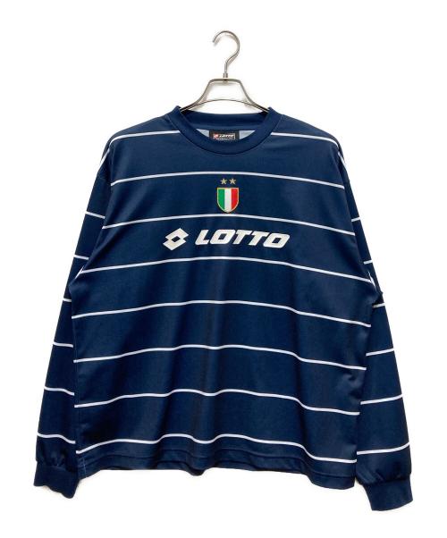 LOTTO（ロット）LOTTO (ロット) BORDER LONG-SLEEVE GAME SHIRTS / ゲームシャツ ネイビー サイズ:Lの古着・服飾アイテム
