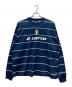 LOTTO（ロット）の古着「BORDER LONG-SLEEVE GAME SHIRTS / ゲームシャツ」｜ネイビー