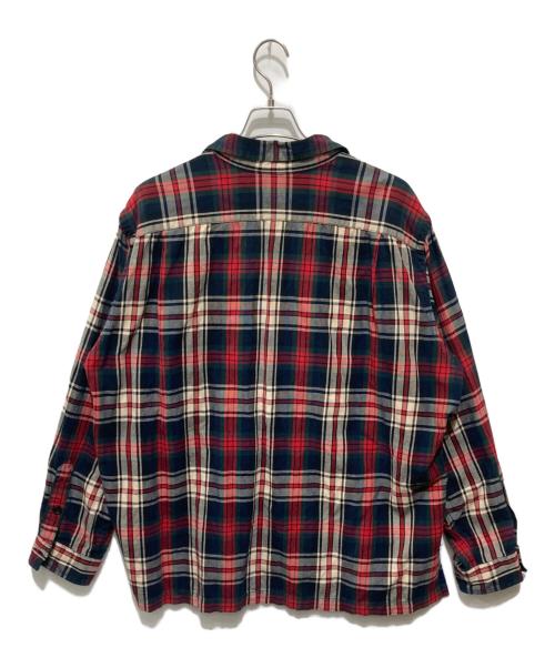POLO RALPH LAUREN（ポロ・ラルフローレン）POLO RALPH LAUREN (ポロ・ラルフローレン) オープンカラーチェックシャツ/SKI CAMP レッド サイズ:XLの古着・服飾アイテム