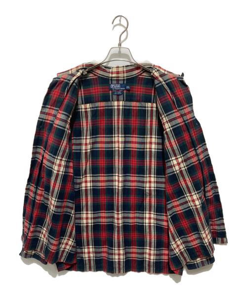 POLO RALPH LAUREN（ポロ・ラルフローレン）POLO RALPH LAUREN (ポロ・ラルフローレン) オープンカラーチェックシャツ/SKI CAMP レッド サイズ:XLの古着・服飾アイテム
