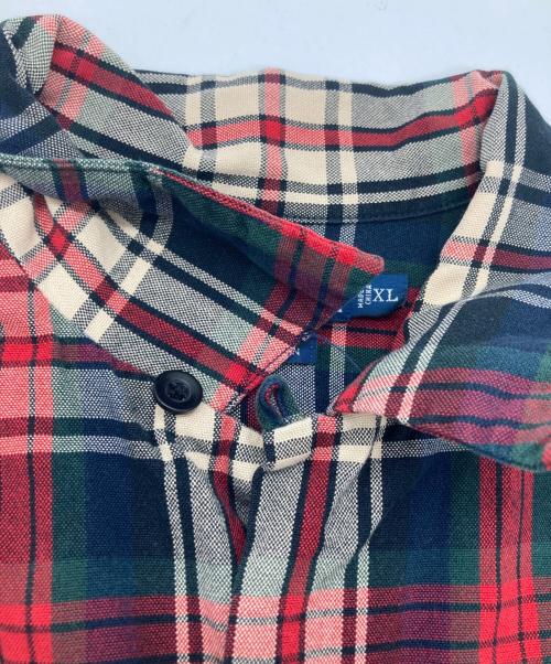 POLO RALPH LAUREN（ポロ・ラルフローレン）POLO RALPH LAUREN (ポロ・ラルフローレン) オープンカラーチェックシャツ/SKI CAMP レッド サイズ:XLの古着・服飾アイテム