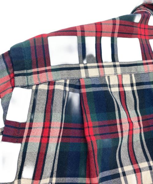 POLO RALPH LAUREN（ポロ・ラルフローレン）POLO RALPH LAUREN (ポロ・ラルフローレン) オープンカラーチェックシャツ/SKI CAMP レッド サイズ:XLの古着・服飾アイテム
