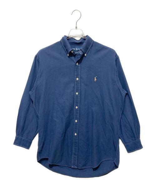 RALPH LAUREN（ラルフローレン）RALPH LAUREN (ラルフローレン) ホワイトステッチポニー刺繍BDシャツ ブルー サイズ:SIZE 15 1/2の古着・服飾アイテム