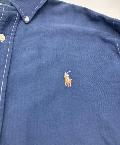 RALPH LAUREN（ラルフローレン）RALPH LAUREN (ラルフローレン) ホワイトステッチポニー刺繍BDシャツ ブルー サイズ:SIZE 15 1/2の古着・服飾アイテム