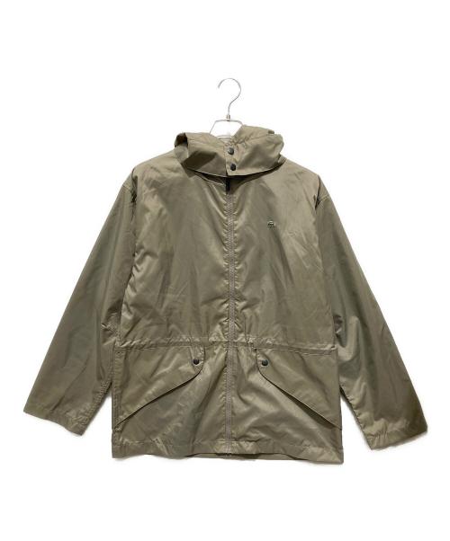 LACOSTE（ラコステ）LACOSTE (ラコステ) ワニワッペンナイロンフーデッドジャケット グレー サイズ:42の古着・服飾アイテム