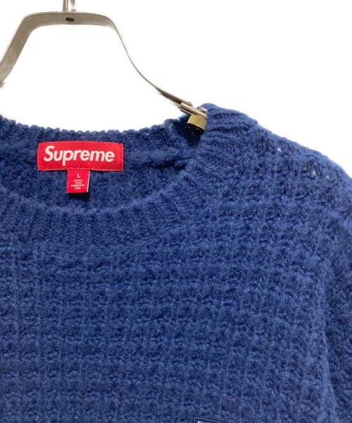 SUPREME（シュプリーム）SUPREME (シュプリーム) Small Box Waffle Sweater ネイビー サイズ:Lの古着・服飾アイテム