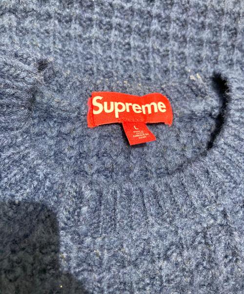 SUPREME（シュプリーム）SUPREME (シュプリーム) Small Box Waffle Sweater ネイビー サイズ:Lの古着・服飾アイテム